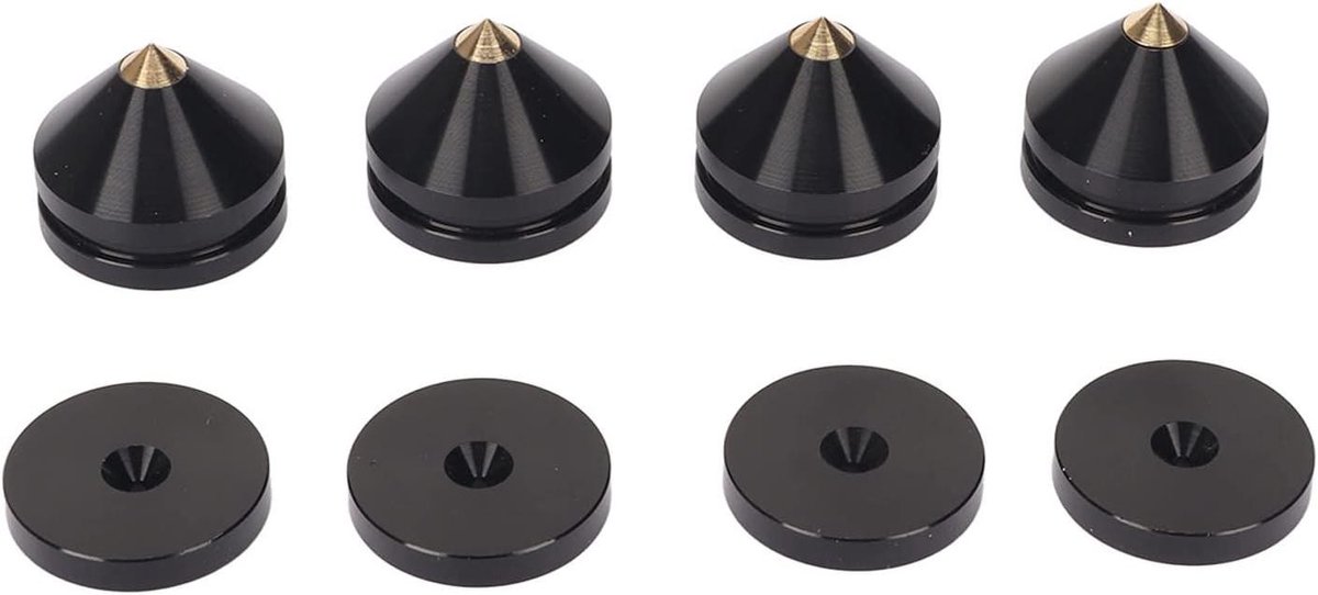 Luidspreker Isolatievoetjes - Trillingsdempers - Verbeter Geluidskwaliteit - Aluminiumlegering - 4 Sets - Zilver