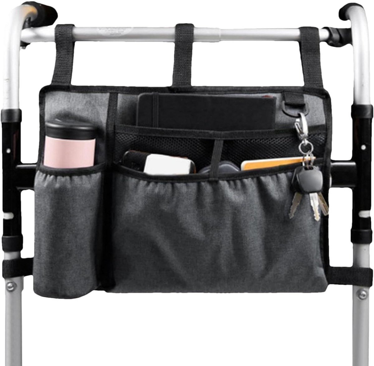 Rolstoeltas - Opbergtas - Alles Georganiseerd - Veilige Bevestiging - 40x28cm - Blauw