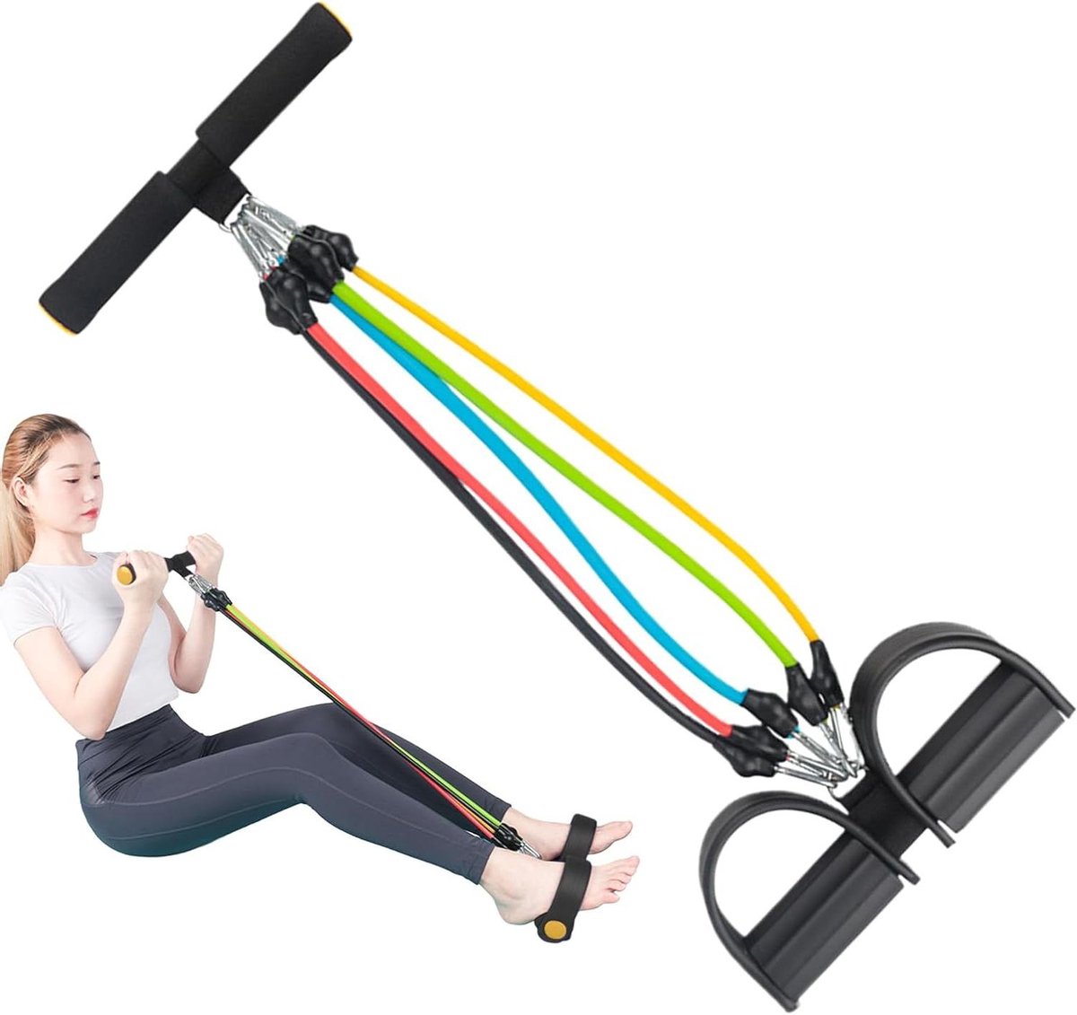 Pedaal Beenlifter - Beenapparaat Thuis - Fitness Thuistraining - Verstelbare Weerstand - 62 cm Lengte - Zwart
