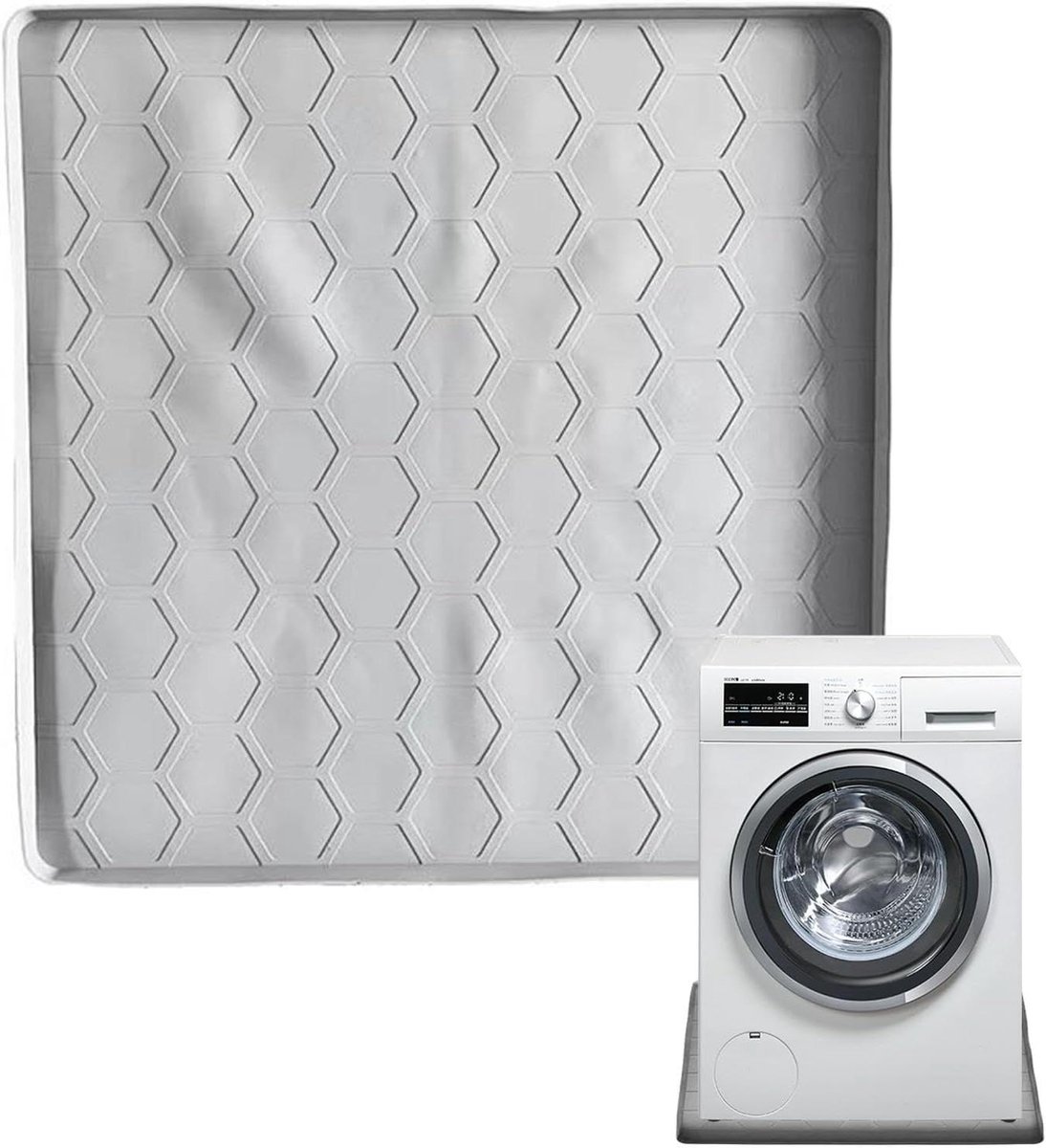 Wasmachine Droger Beschermer - Apparaat Mat - Apparaten Beschermen - Waterdicht Ontwerp - 60 x 60 cm - Grijs