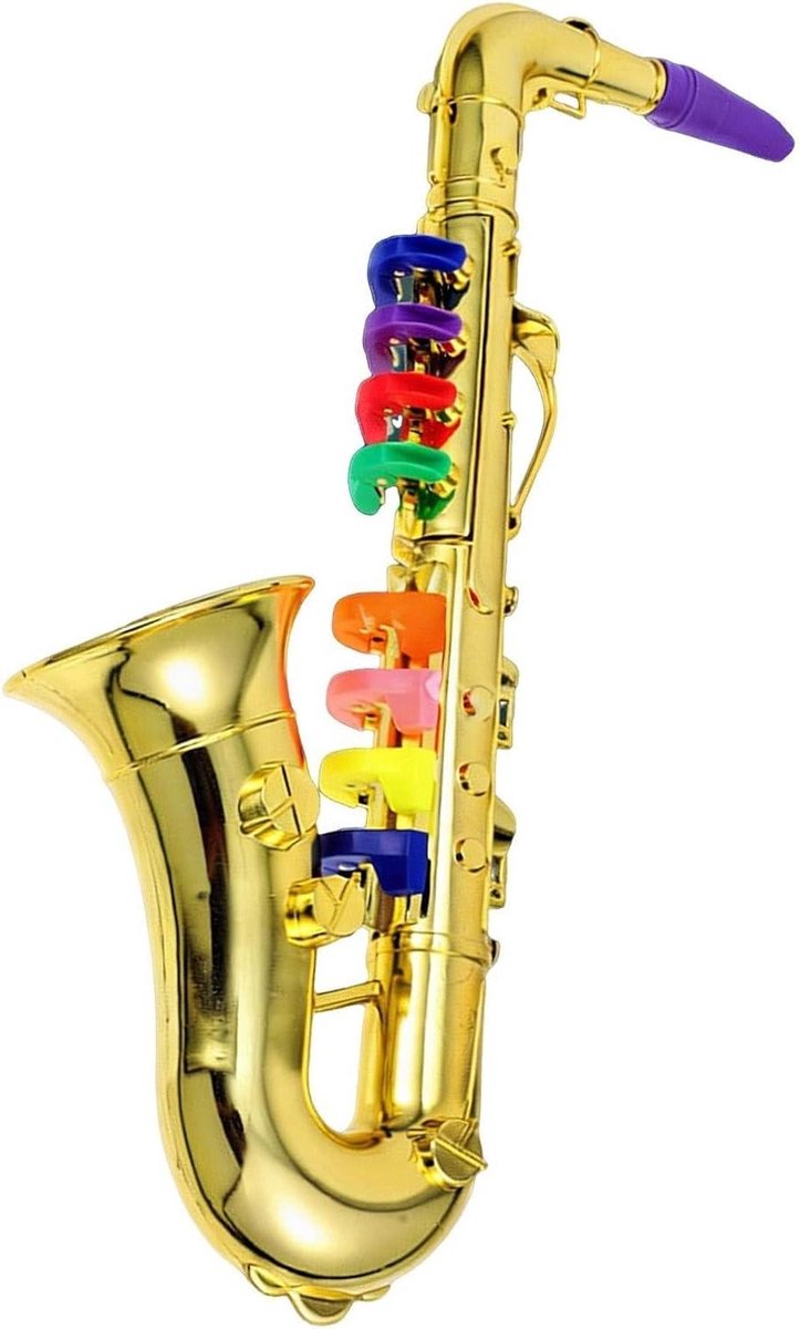 Kindersaxofoon Speelgoed - Muziek Instrument - Muziek Ontdekken - Zeven Instrument Modi - 45 cm - Goud