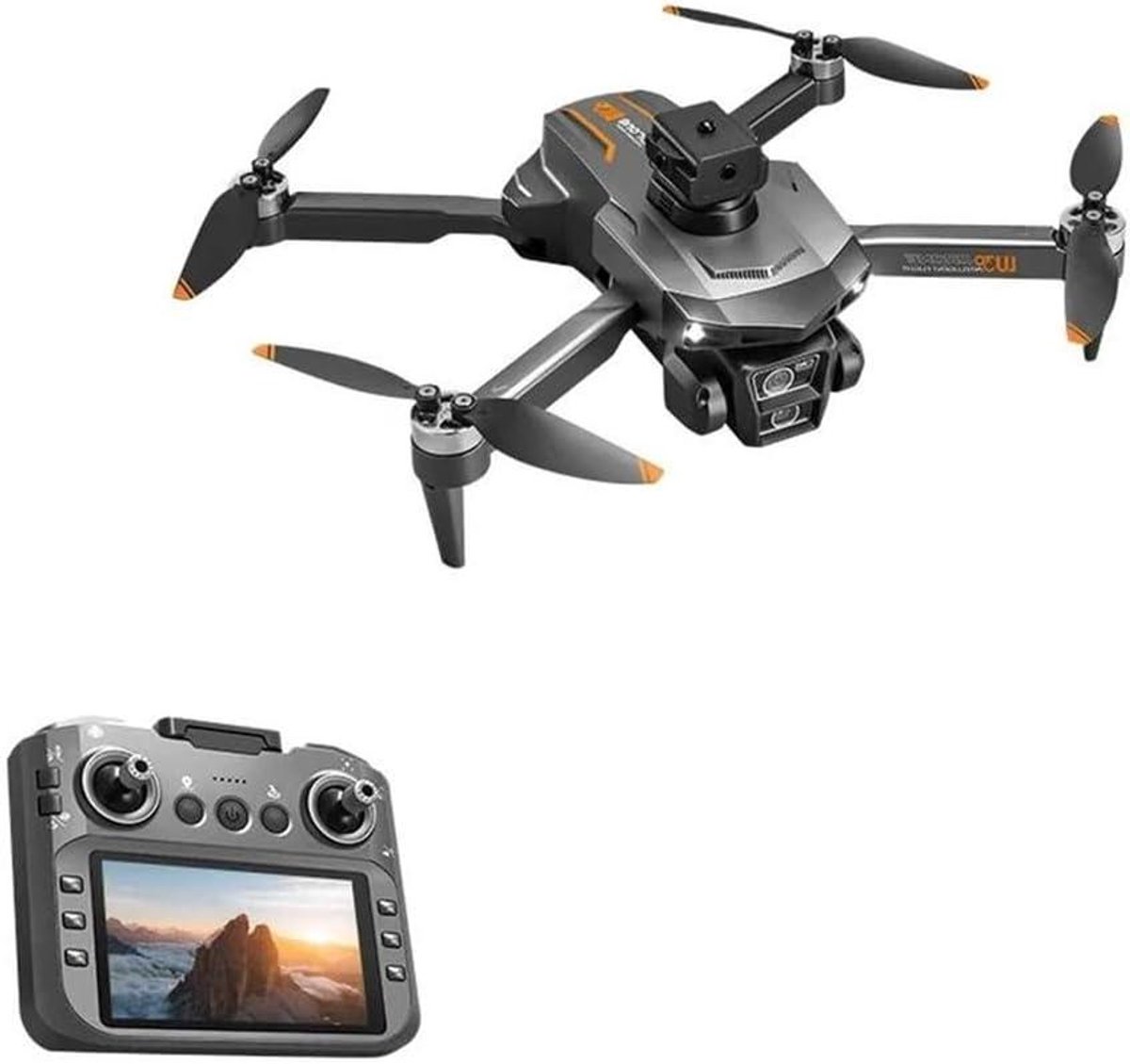 Professionele Drone - Cameradrone GPS - Luchtfotografie Maken - Visuele Obstakelvermijding - 6K HD Resolutie - Zwart