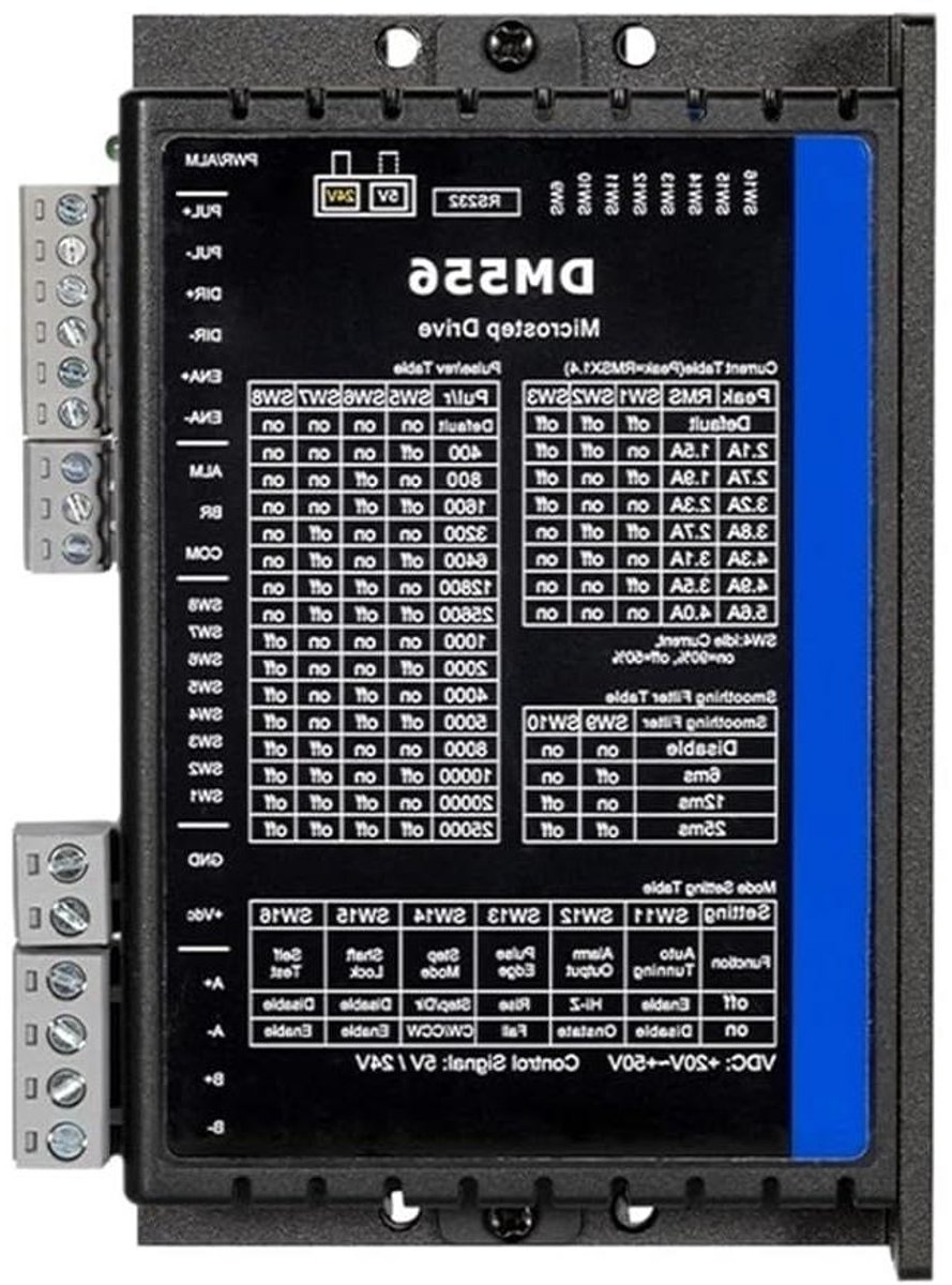 Stepper Driver - Motor Controller - Precisie Beweging - 2-Fase Aansturing - 56 A - Zwart