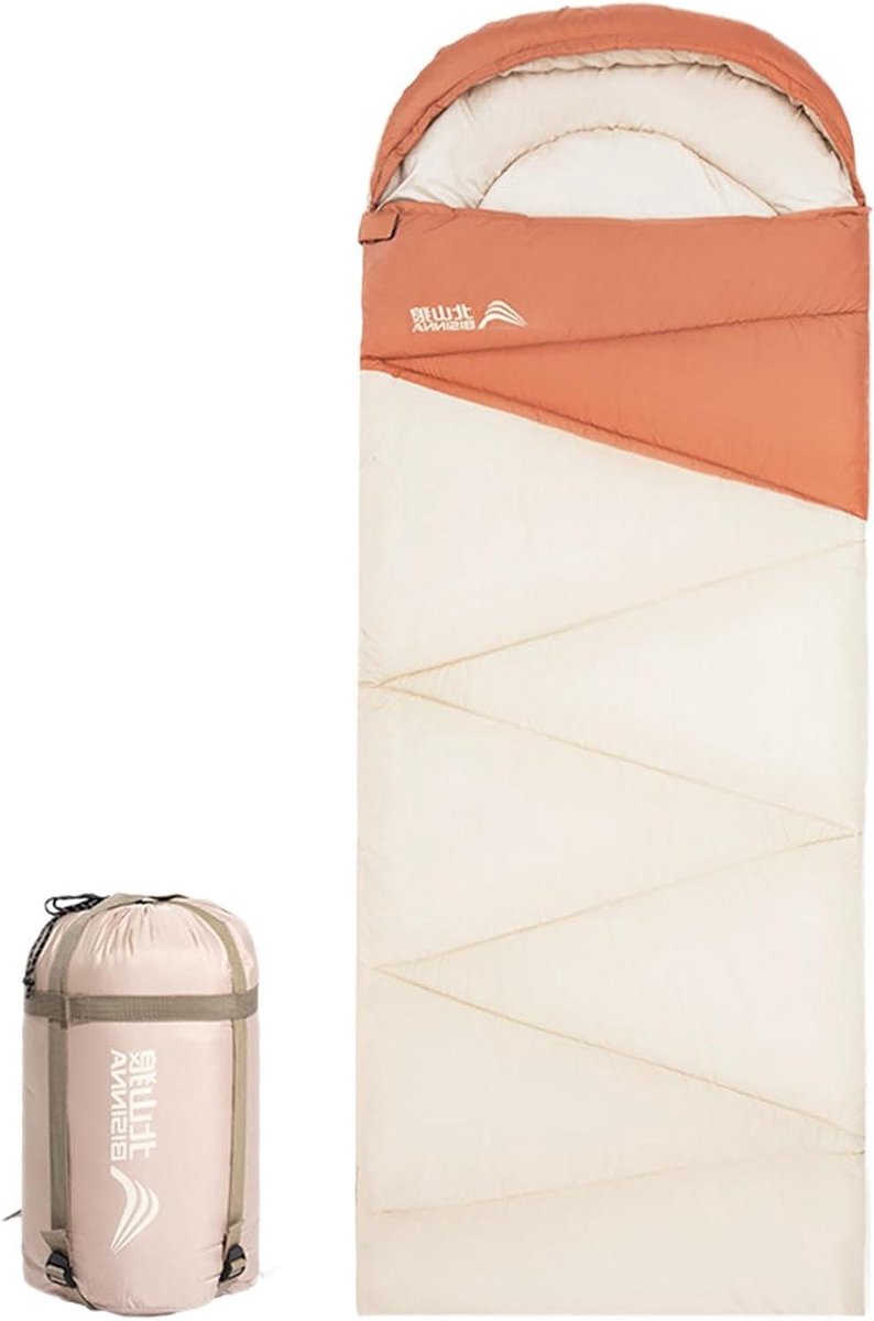 Lichte Slaapzak - Kampeerzak Outdoor - Kamperen en Reizen - Waterdicht en Warm - 190x85cm - Beige
