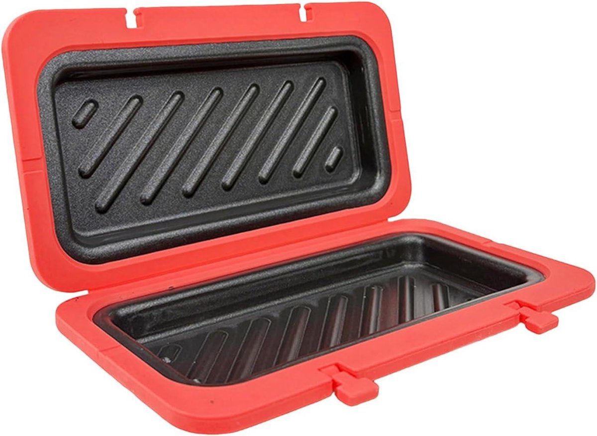 Tosti-ijzer Magnetron - Wafel Tosti Maker - Snelle Maaltijd - Gezond Kookhulpmiddel - 19 cm - Rood