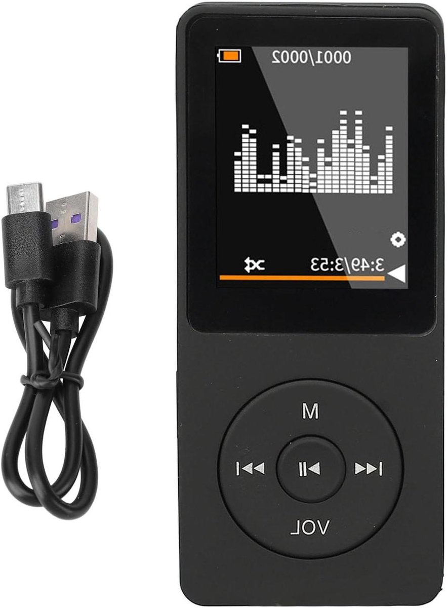 Muziekspeler - Draagbare speler - Muziek luisteren - HiFi Lossless geluid - 18 inch scherm - Zwart