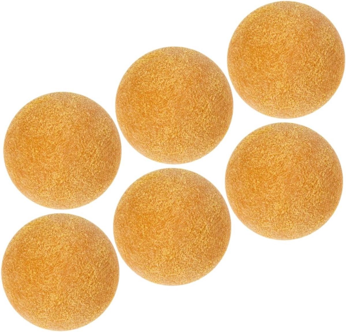 Mini Tafelvoetbalballen - Vervangende Ballen - Spelplezier Thuis - Duurzaam Kunststof - 6 Stuks - Bruin