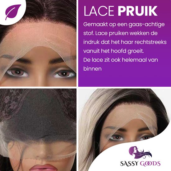 Close-up van de haarlijn van een pruik, gemaakt van gaas, voor een natuurlijke look.