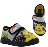 Pokémon - Pantoffels kinderen voor jongens - Pikachu Sloffen kind met klittenbandsluiting - Schoenen van 2 tot 8 jaar - Maat 30 - Grijs