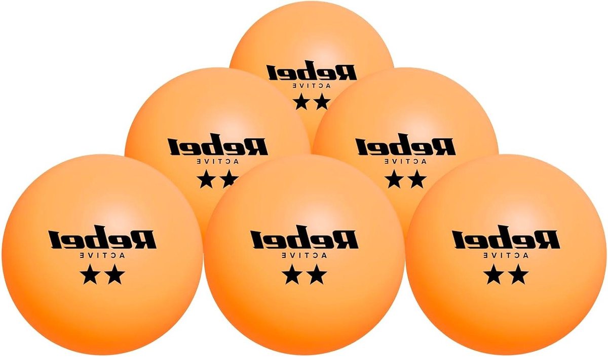 Tafeltennisballen Set - Pingpong Ballen - Sport Training - Duurzaam ABS Materiaal - 6 Stuks - Oranje
