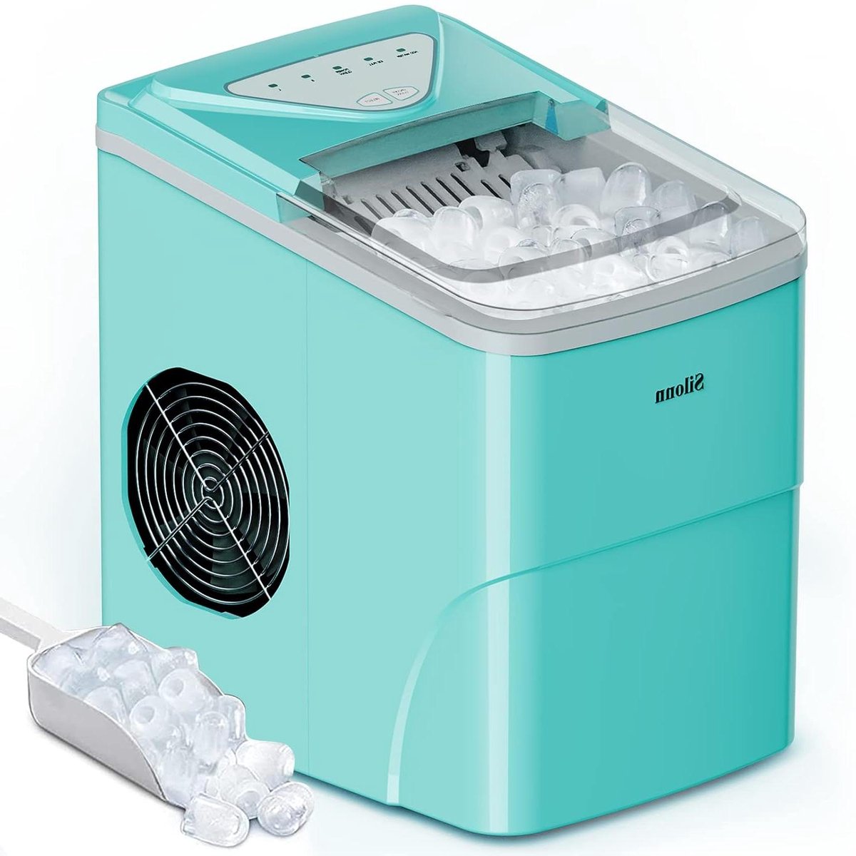 IJsmachine Aanrecht - IJsblokjesmaker - Snelle IJsproductie - Zelfreinigend Functie - 25 pond per dag - Groen