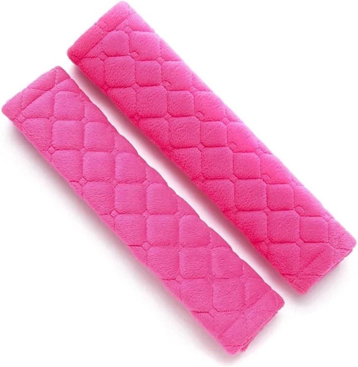 Gordelkussen - Autogordelhoes Schouderkussen - Comfortabel Rijden - Zacht Pluche Materiaal - 25x6x2 cm - Roze