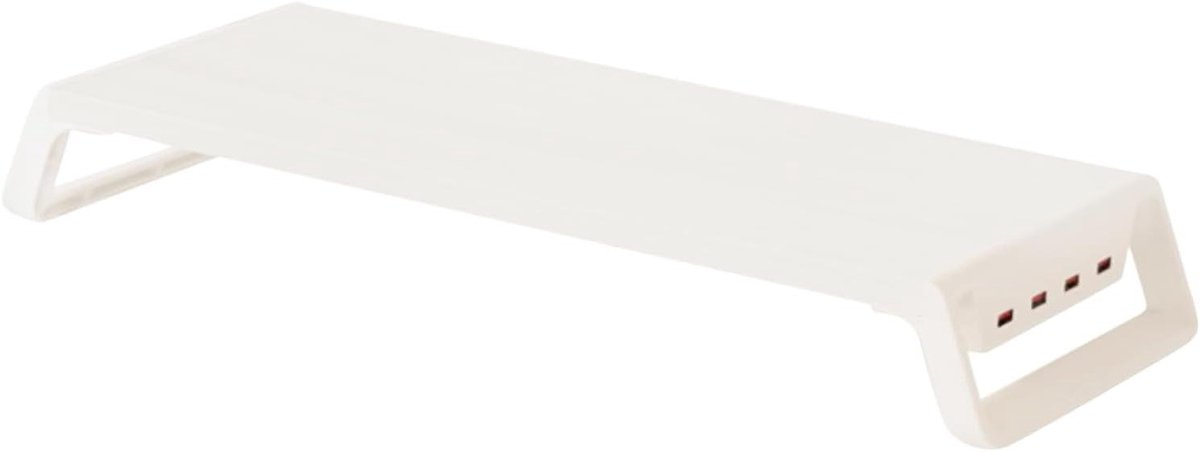 Monitorverhoger Bureau Organizer - Houten Standaard - Werkplek Optimalisatie - Geïntegreerde USB Poorten - 50 x 20 x 7.5 cm