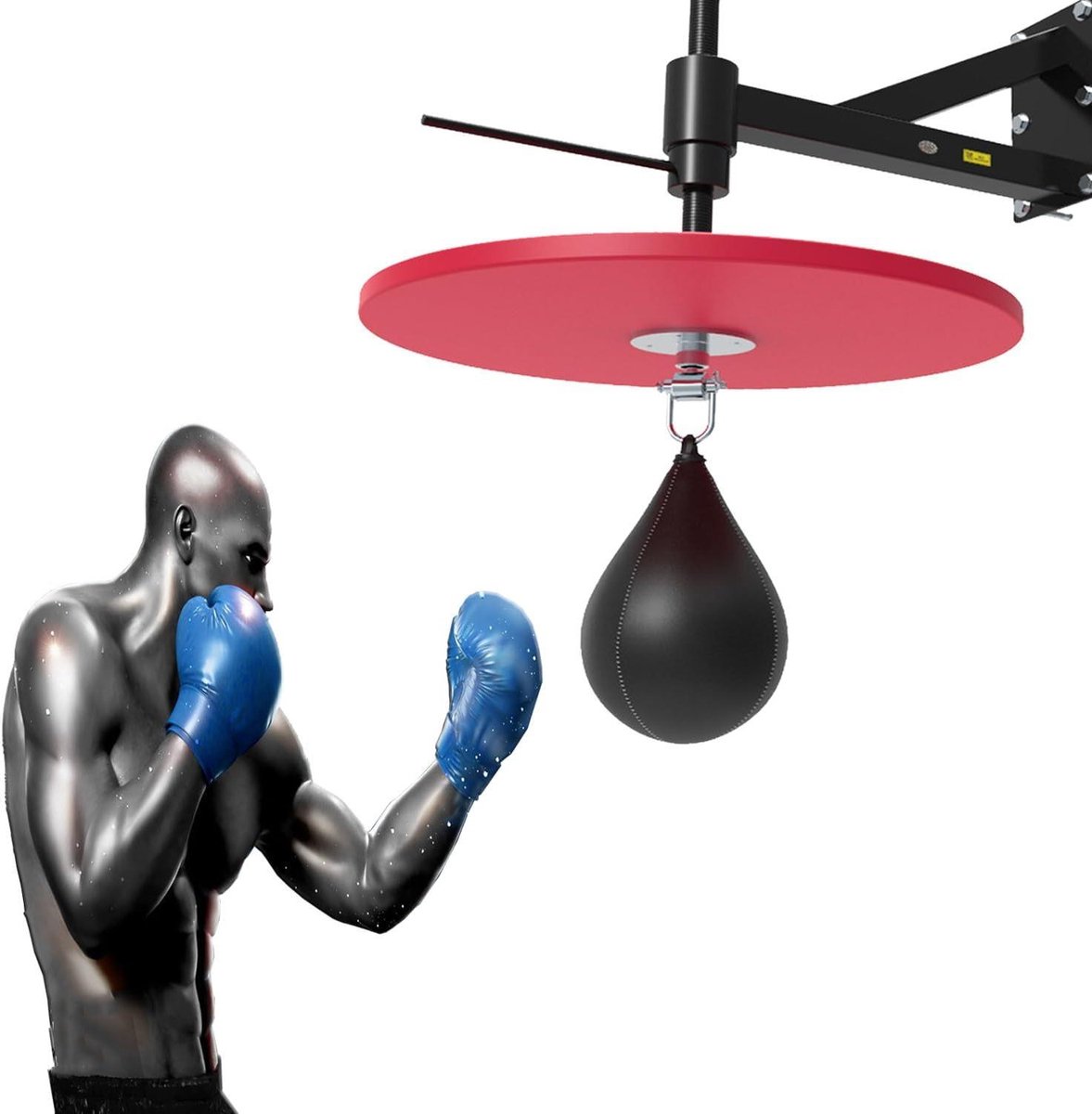 Speedbag Platform - Boksbal houder - Thuis sporten - Muurbevestiging - 10 kg - Zwart