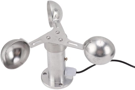 Windsnelheidssensor Anemometer - Windmeter Windvaan - Meteorologische Meting - Aluminiumlegering Materiaal - 8 m Kabel - Grijs — afbeelding 4