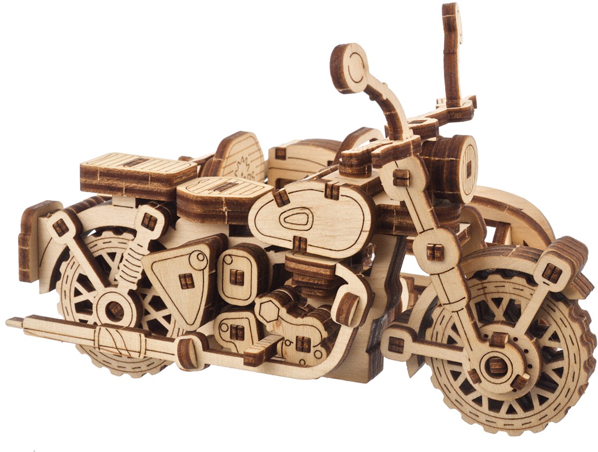 UGEARS 3D Modelbouw - Hagrid's Flying Motorbike™ - Harry Potter™ - Mechanisch Bouwpakket Hout - Educatief Speelgoed — afbeelding 19