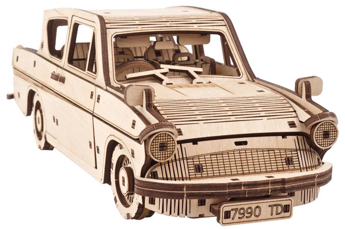 UGEARS 3D Modelbouw - Flying Ford Anglia™ - Harry Potter™ - Mechanisch Bouwpakket Hout - Educatief Speelgoed — afbeelding 19