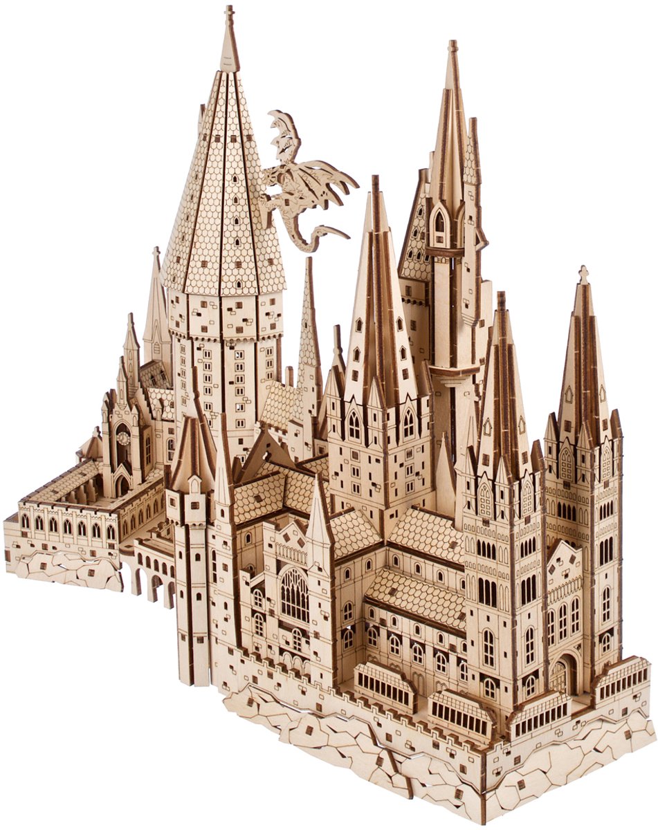 UGEARS 3D Modelbouw - Hogwarts™ Castle - Harry Potter™ - Mechanisch Bouwpakket Hout - Educatief Speelgoed — afbeelding 14