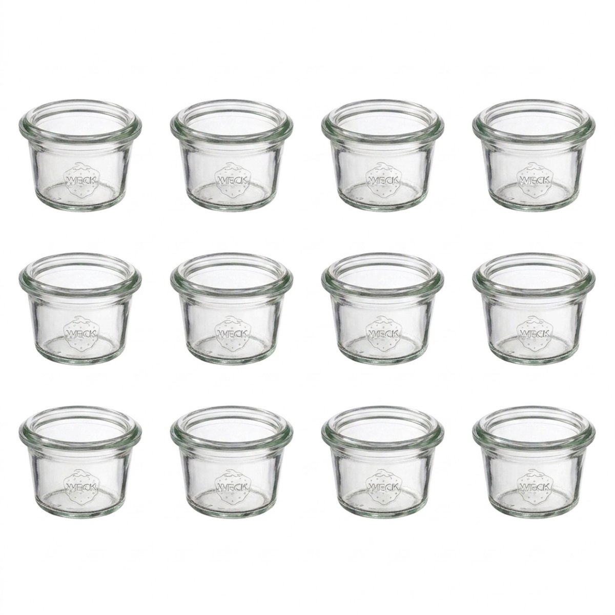 Weckglazenset, 12 stuks, inhoud 0,035 liter