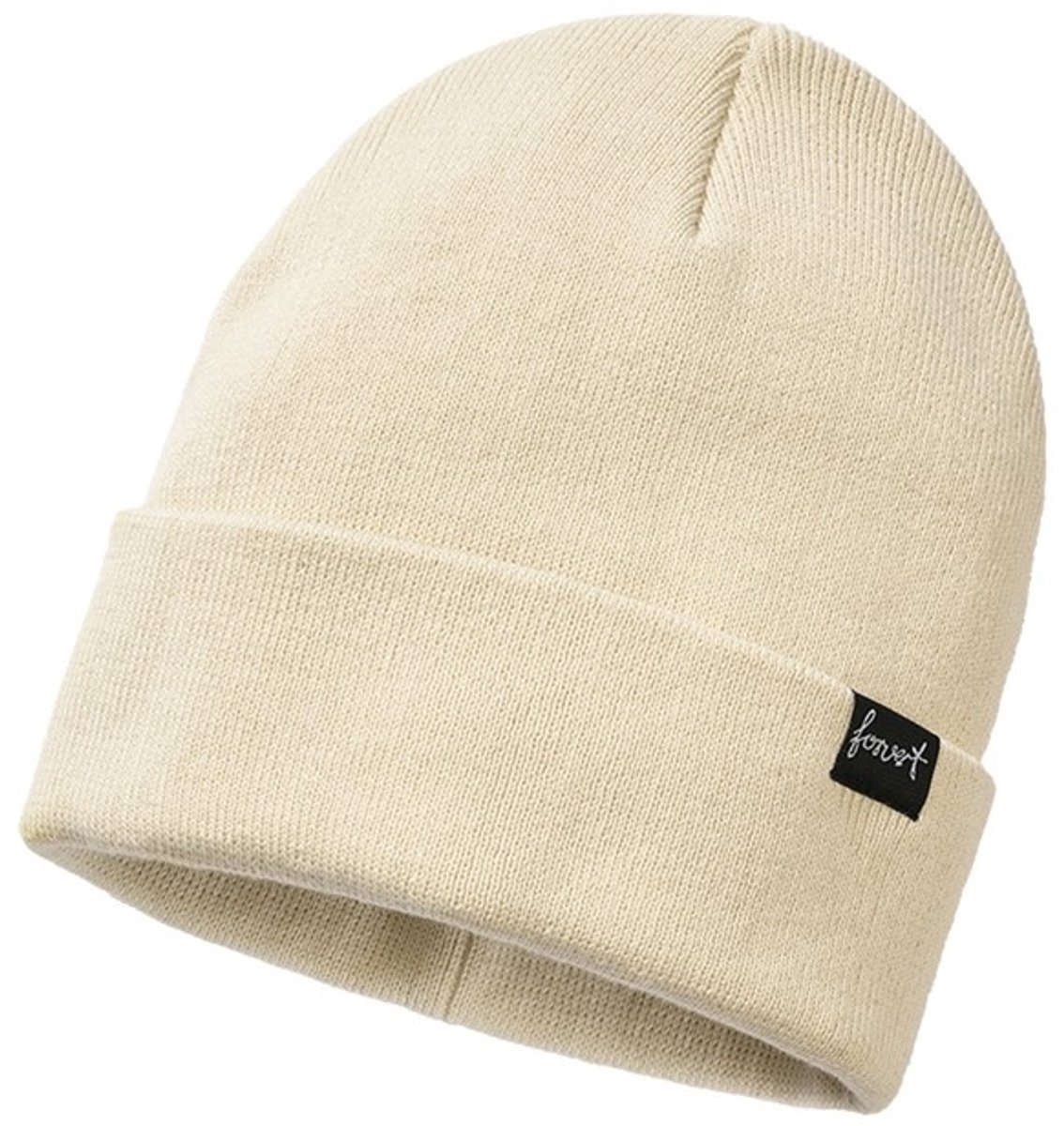 FORVERT - Maverick Rib Beanie Muts - Gebroken wit