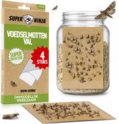Super Ninja Voedsel Mottenval - 4 Vallen - Zeer Effectieve Levensmiddelenmottenval - Voedselmotten Bestrijden - Gemakkelijk te Gebruiken Voedselmottenval