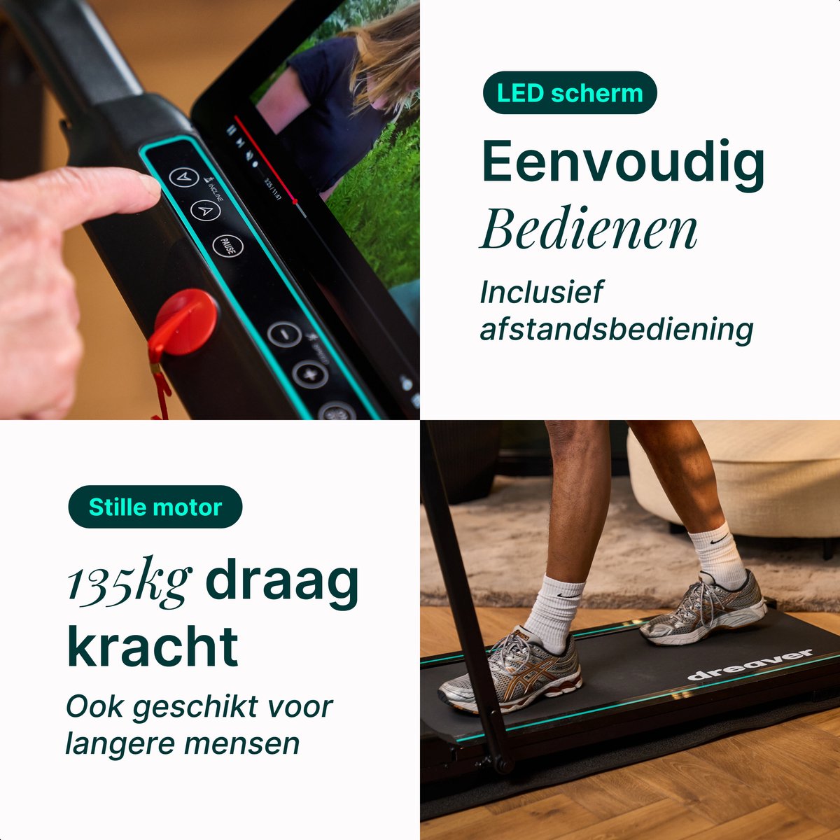 Dreaver Elevate Pro inklapbare loopband met helling thumbnail 5