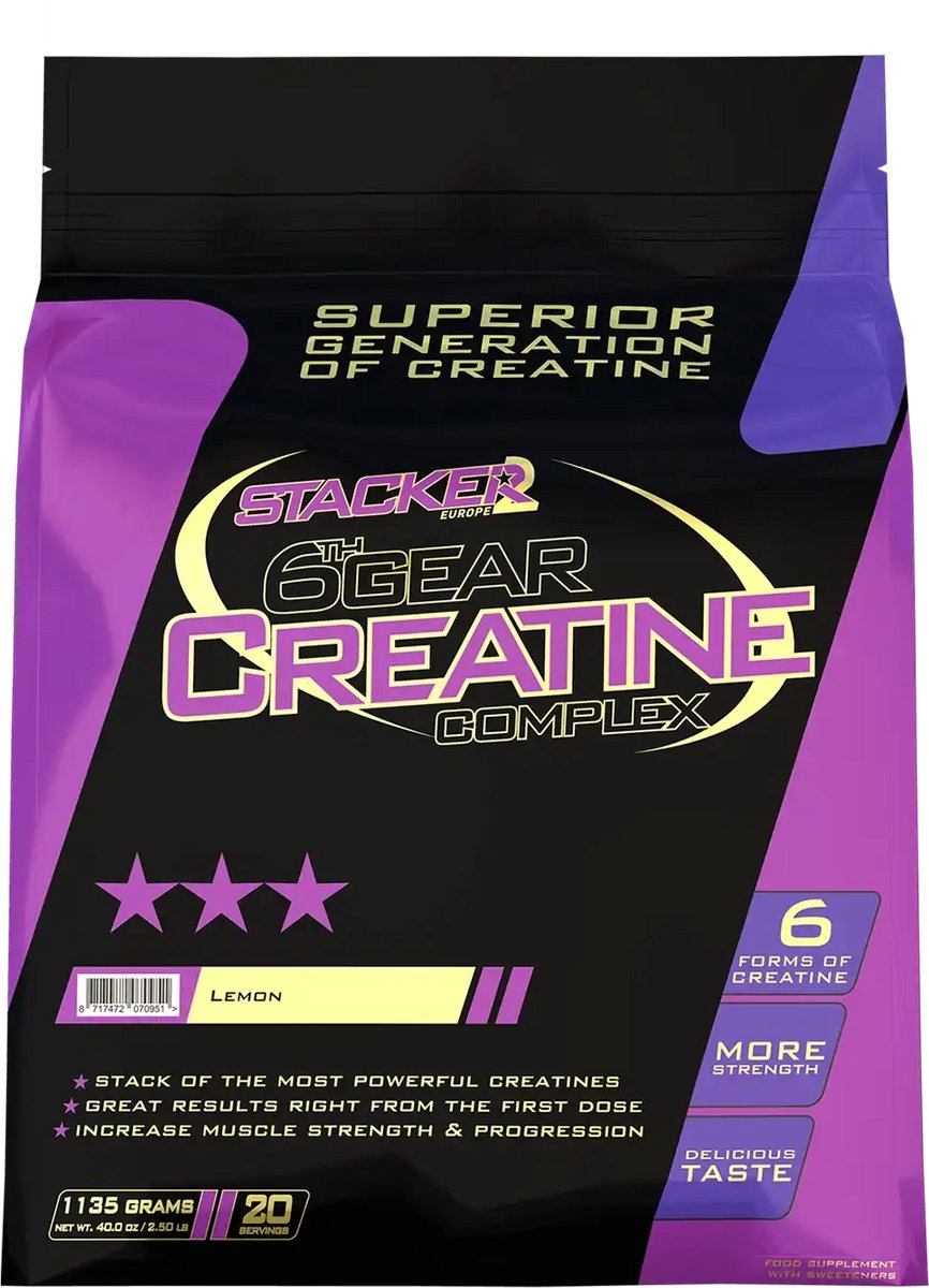 Stacker 2 6TH Gear Creatine Complex - 1125 gram - Lemon