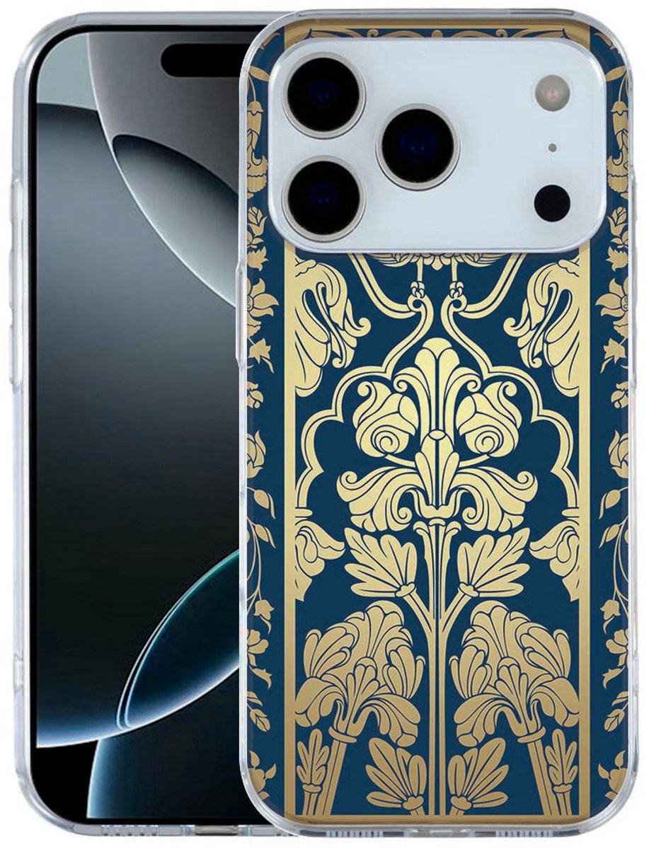 TPU Hoesje Apple iPhone 17 Pro Beige Flowers