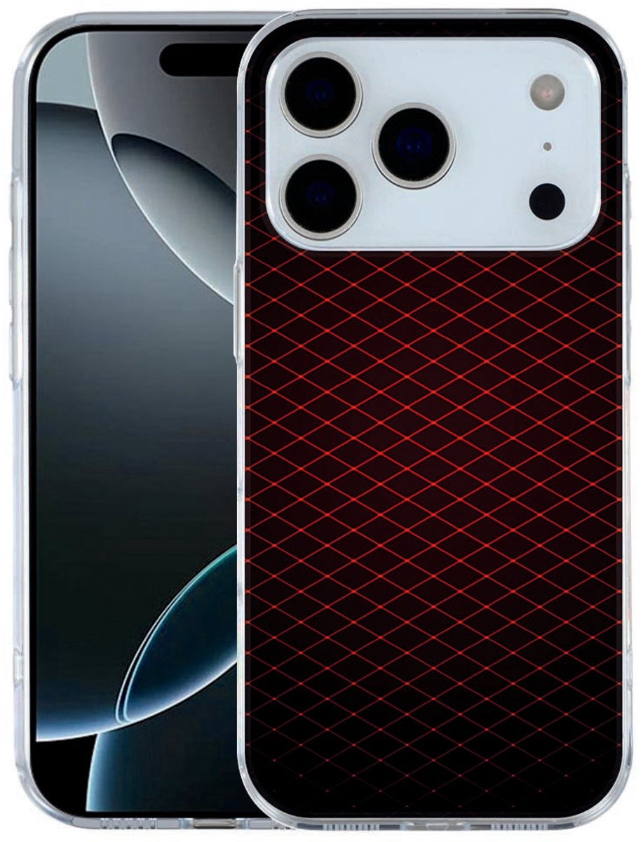TPU Hoesje Apple iPhone 17 Pro Geruit Rood