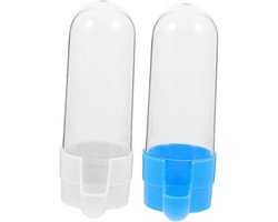 Vogel Drinkfontein - Voederbak Waterbak - Vogels Voeren - Automatische Watertoevoer - 8 stuks - Blauw