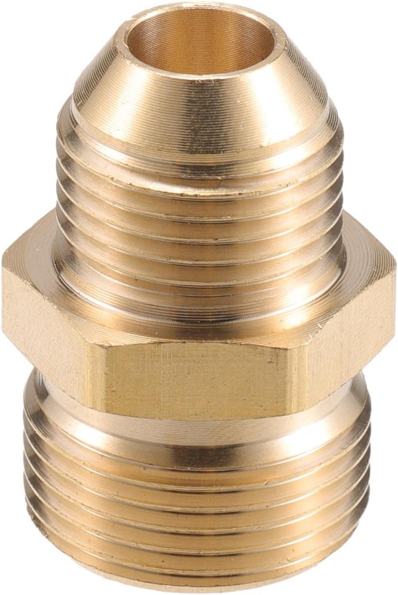 Hogedrukreiniger Koppeling - Adapter Schroefslang - Schoonmaak Werkzaamheden - Messing Corrosiebestendig - M18x1.5 naar M22x1.5 - Koperkleur