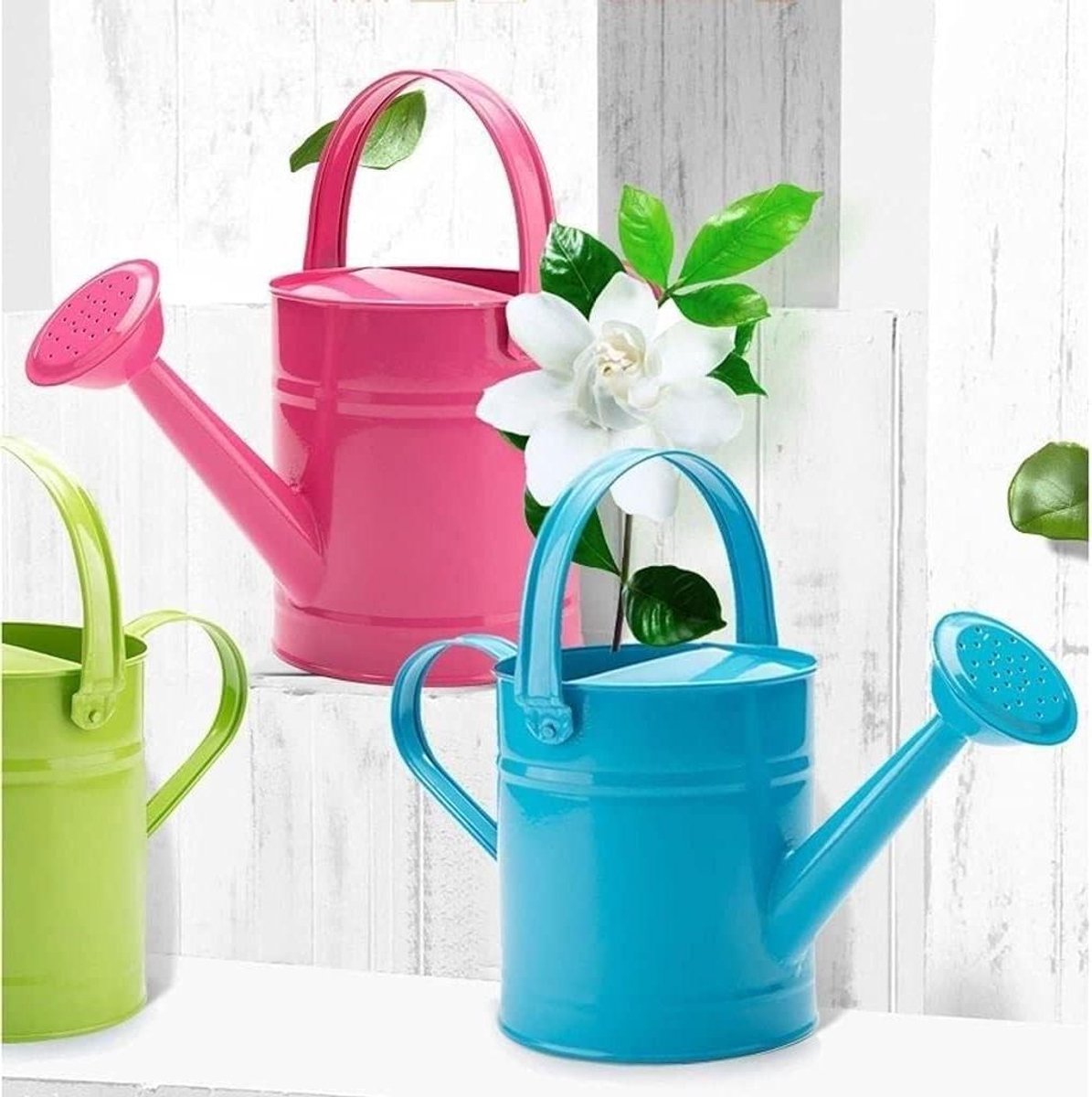 Metalen Tuingieter - Gieter met Rozet - Planten Water Geven - Zachte Douche - 15 Liter - Zilver