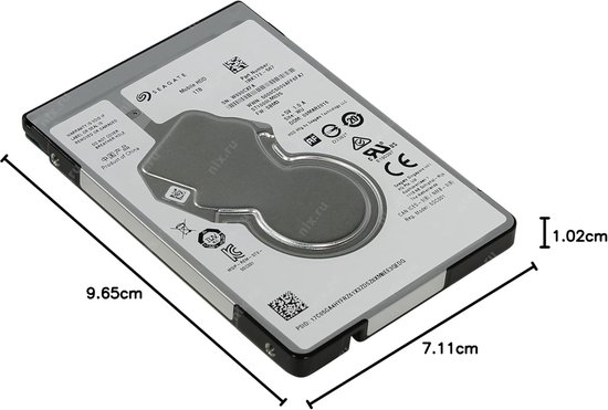 Interne Harde Schijf - Laptop Opslag - Bestanden Opslaan - Hoge Capaciteit - 1TB - Zilver van Interne Harde Schijf — afbeelding 2