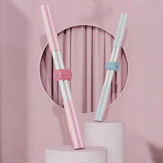 Houdingcorrector Yoga Stick - Trainingsstaaf Nek Stretcher - Houding Verbeteren - Antislip Ergonomisch Ontwerp - 80 cm Lengte - Roze — afbeelding 2