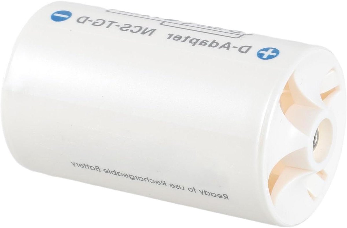 Batterij Adapter - Converter Houder - Apparaten Voeden - AA naar D Omzetting - 53x32 mm - Wit