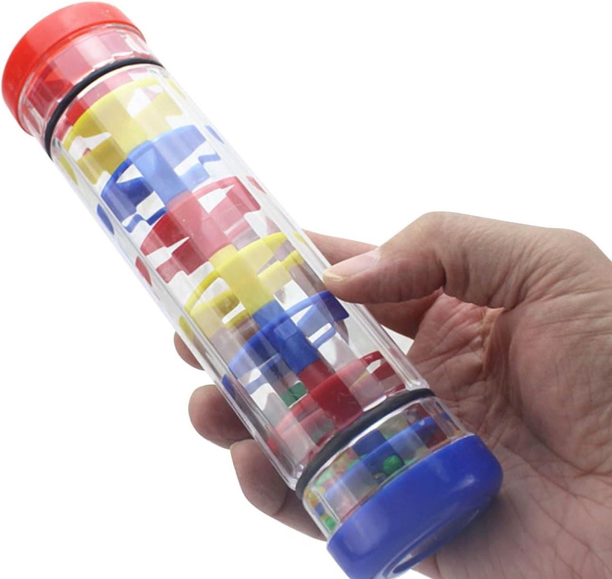 Regenmaker Speelgoed - Muziekstok Geluid - Muziek Ontdekken - Gesimuleerde Geluidseffecten - 2 Sectie - Multicolor