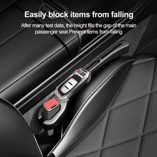 Autostoel Spleetvuller Organizer met Telefoonhouder - 2 Stuks Auto Accessoires voor Veiligheid en Gemak