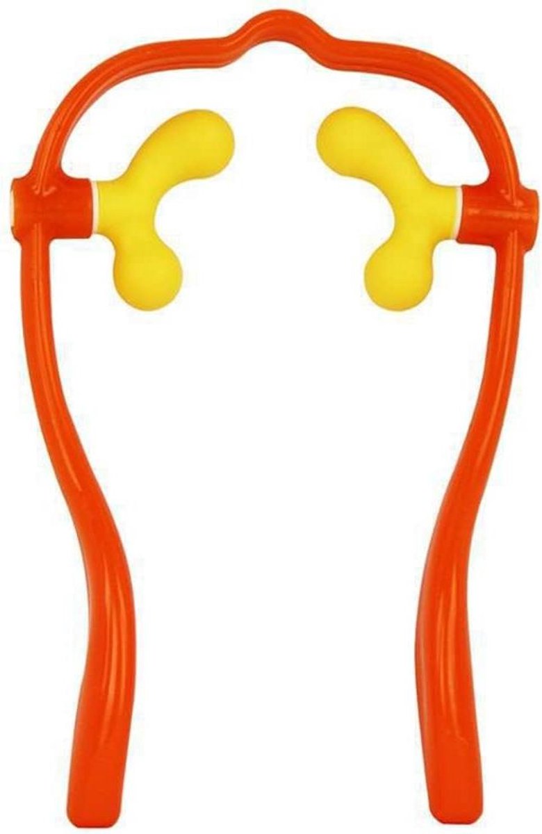Handmatige Nek Massager - Trigger Point Tool - Spierpijn Verlichten - Dubbele Acupressuur Kop - 30 cm Lengte - Blauw