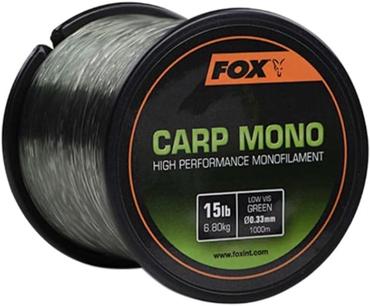 Vislijn Monofilament - Visdraad Nylon - Vissen op groot wild - Hoge knoopsterkte - 1000m 12lb - Zwart