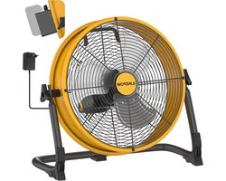Draagbare Ventilator - Vloerventilator - Buiten Gebruik - Dubbele Stroomvoorziening - 30 cm - Zwart