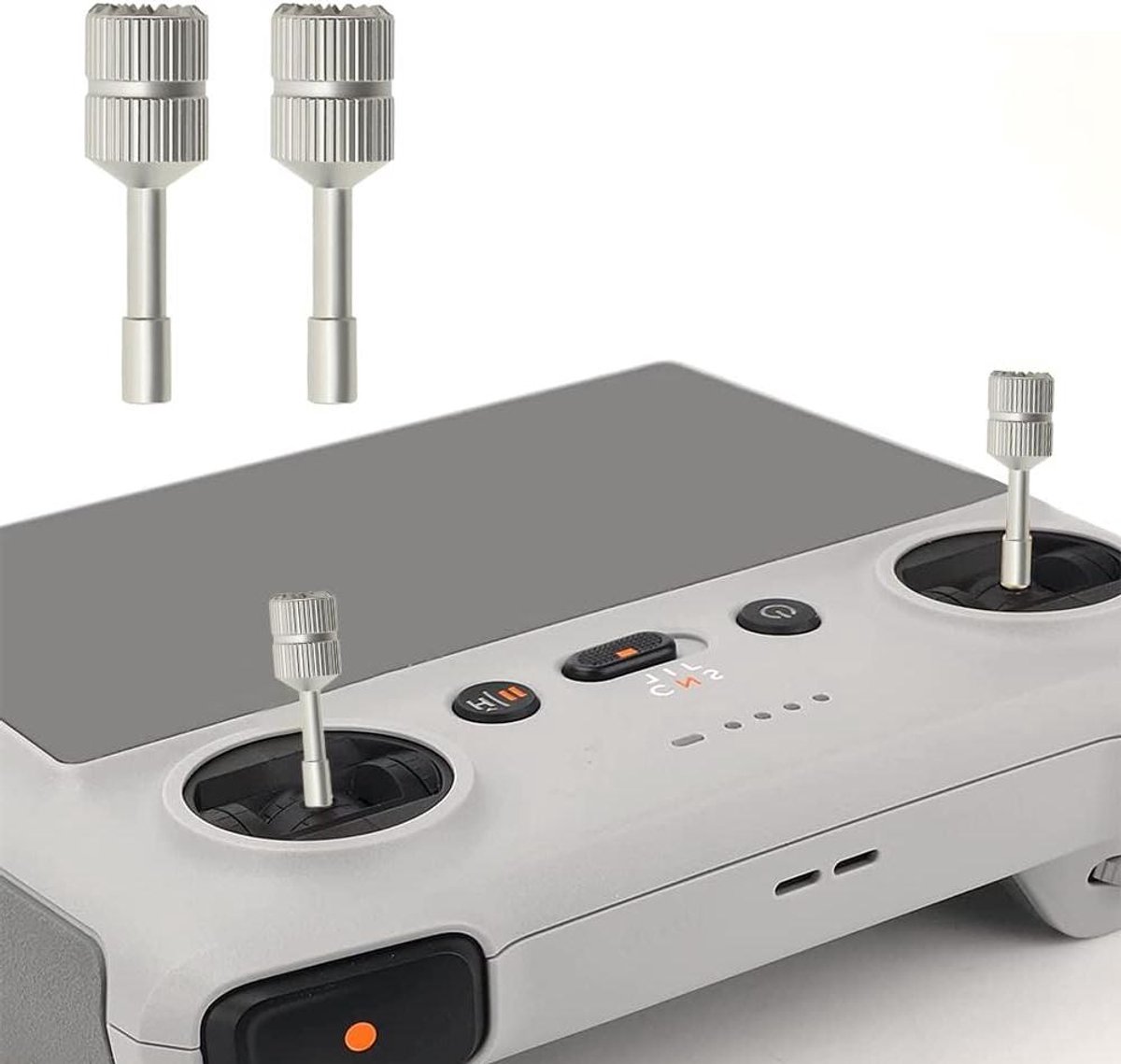 Drone Joysticks - Vlieg Stick - Precisie Vliegen - Verlengd Ontwerp - Set van 2 - Zilver