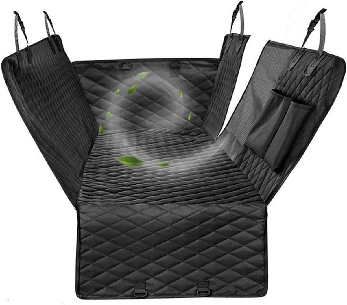 Huisdier Auto Stoelhoes - Reisbeschermer - Veilig Reizen - Universele Pasvorm - 162x153cm - Zwart
