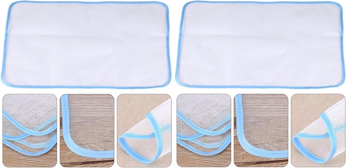Strijkdoek Set - Hittebestendige Mat - Kleding Beschermen - Anti-glans Effect - 50 x 35 Cm - Wit