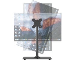 Verstelbare Monitorstandaard voor 13-32" LCD/LED/Plasma/Curve Schermen met Tempered Glass Voet, Tot 8 kg, VESA 75/100mm, Ideaal voor Thuiswerk en Kantoorgebruik