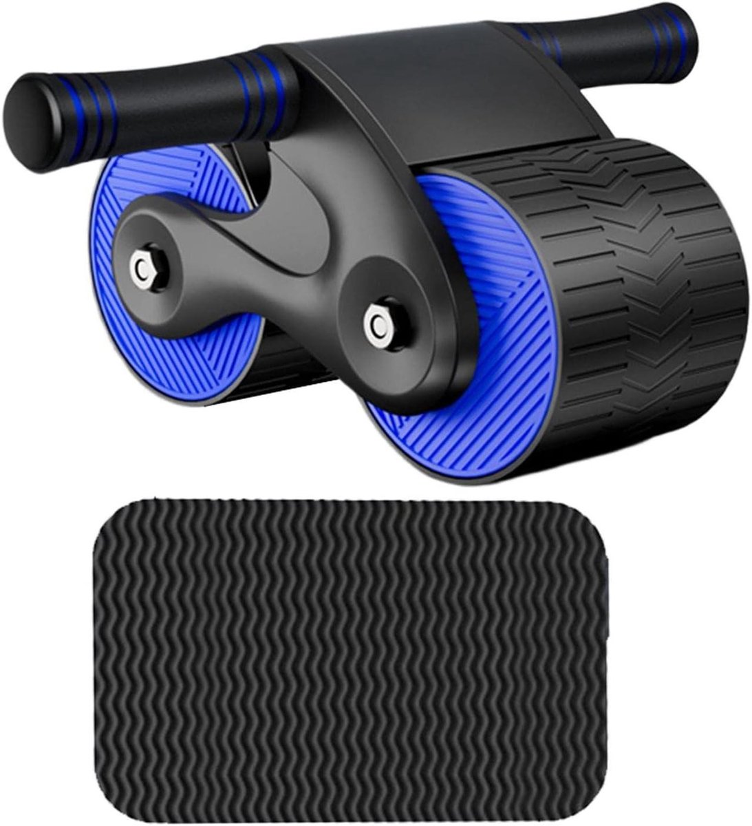 Buikspierwiel - Ab roller - Buikspieren Trainen - Automatische Rebound - 37cm Lengte - Blauw