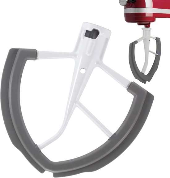 Mixer Accessoire - Kom Schraper - Bakken Ingrediënten - Flexibele Rand - 17.5x18cm - Grijs — afbeelding 4