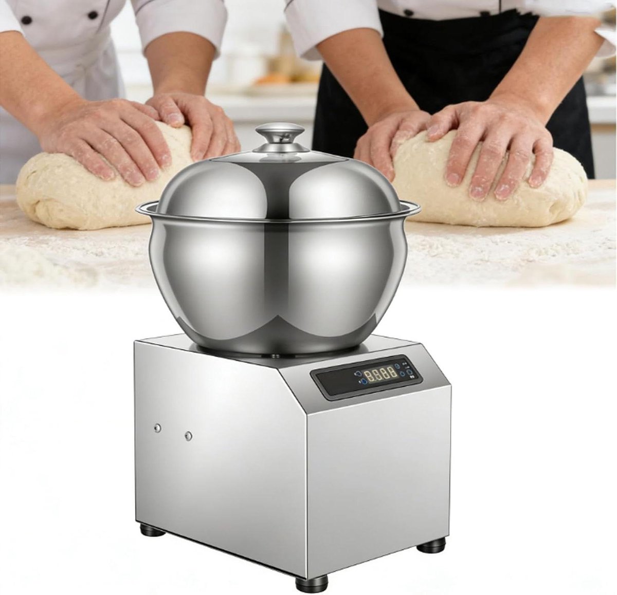 Deegmixer - Keukenmachine - Zelf Bakken - Grote Capaciteit - 5 kg - Zilver