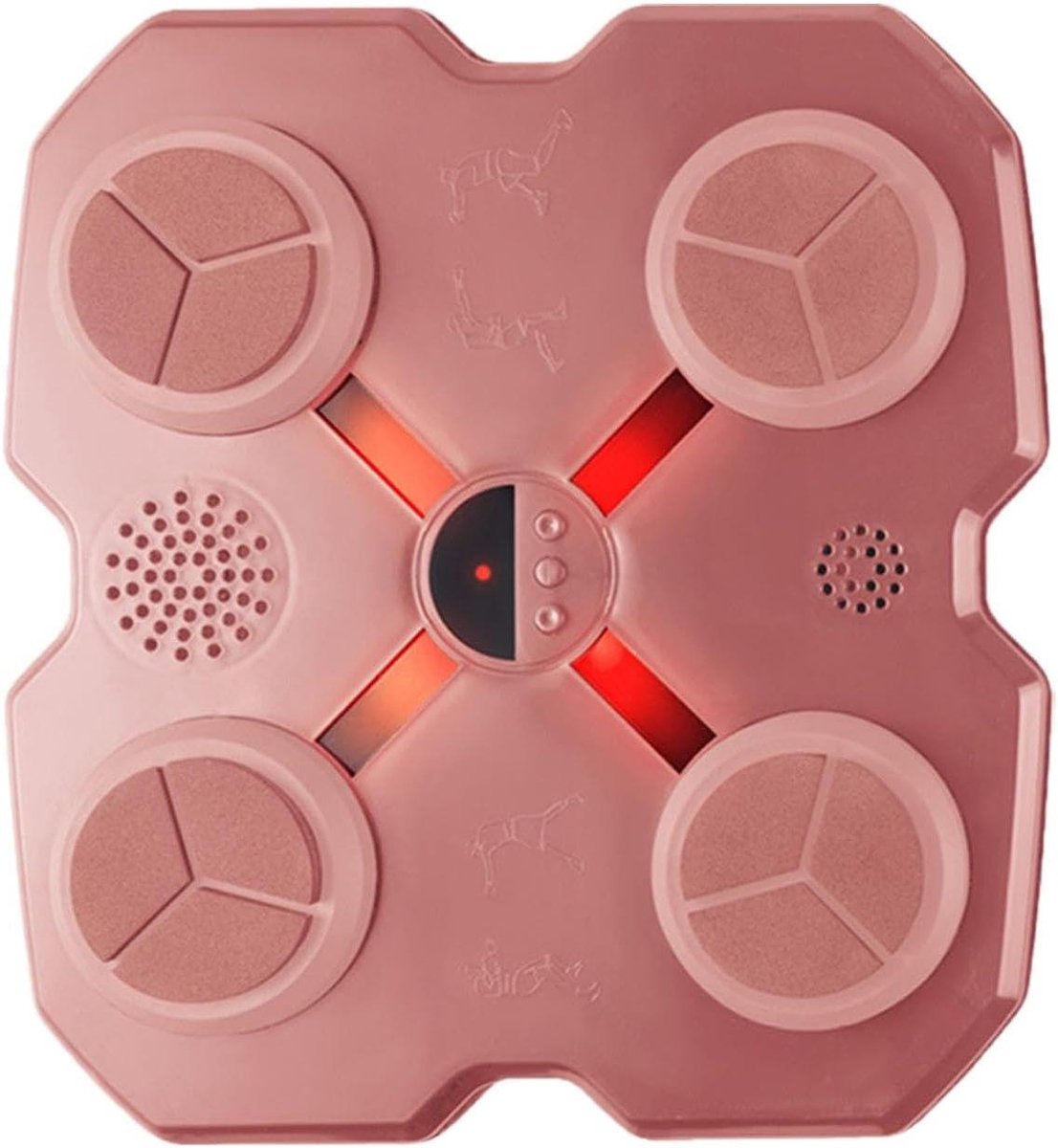 Boksmachine Muziek - Wandmontage Bokstrainer - Thuis Fitness - Intelligente Muziek Sync - 28cm Breed - Roze