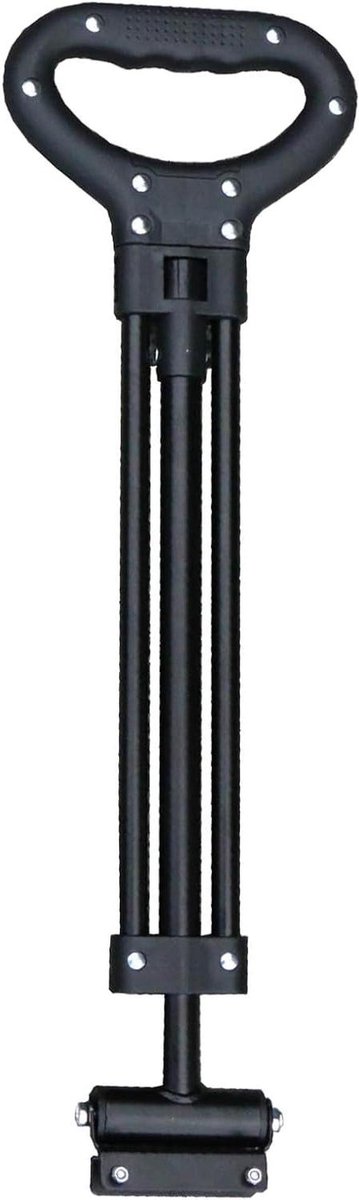 Outdoorwagengreep, vervangende trolley-trekgreep, winkelwagengreep, veelzijdige kinderwagen met plat bed, inklapbare telescopische trekhaak voor tuinwagen, 54 cm, stalen buis + nylon