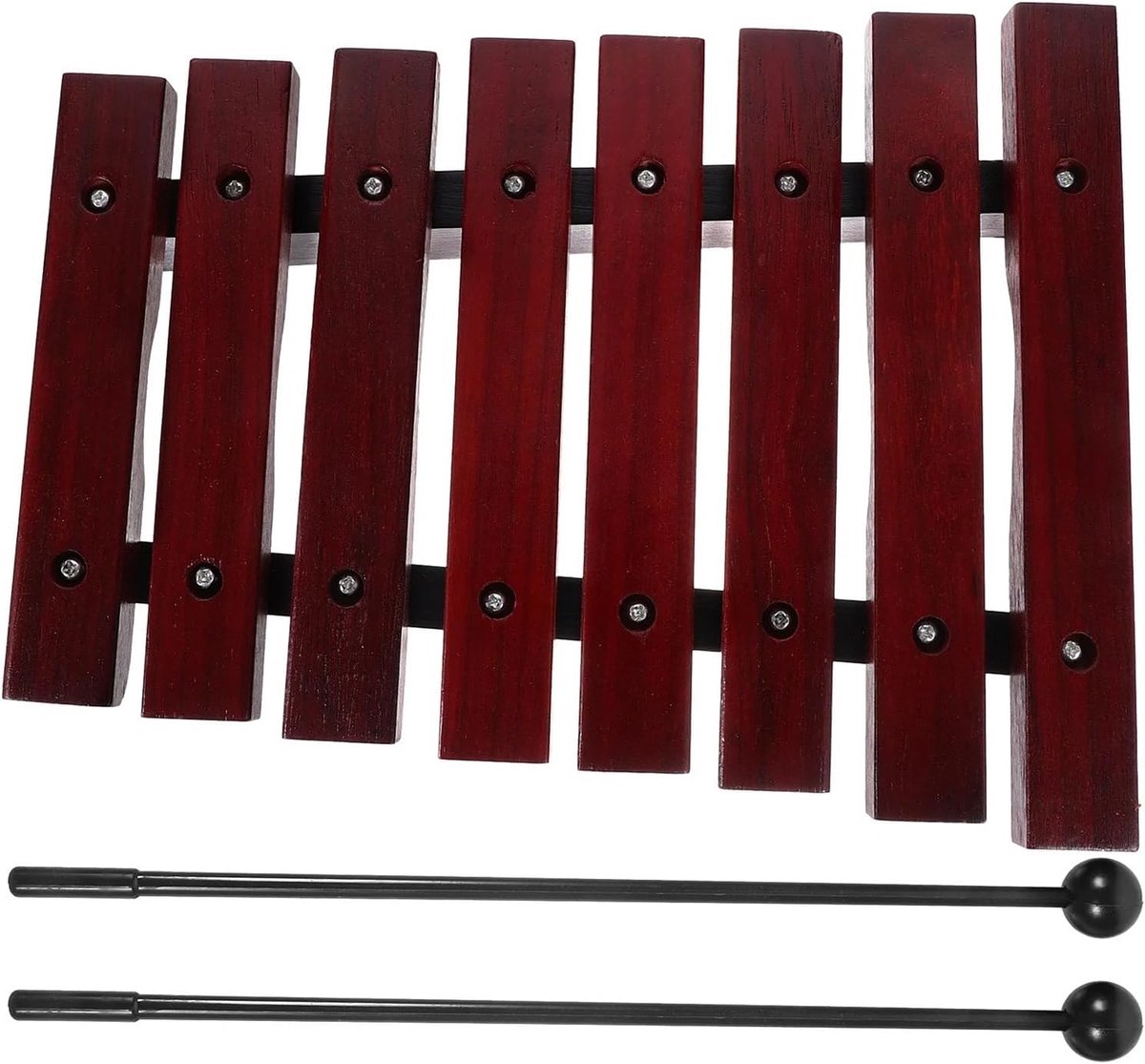 Houten Xylofoon - Muziek Instrument - Melodieën Maken - Acht Tonen - Eén Maat - Zwart
